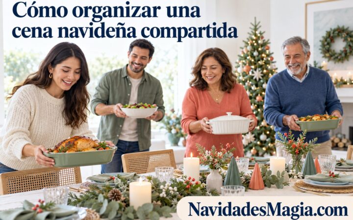 Portada: Amigos llegan con recipientes cerrados a una cena navideña compartida