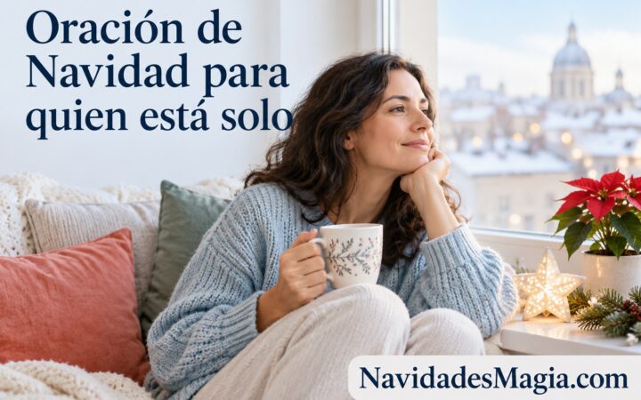 Portada: Una persona pasa un momento tranquilo junto a una ventana con un pequeño detalle navideño