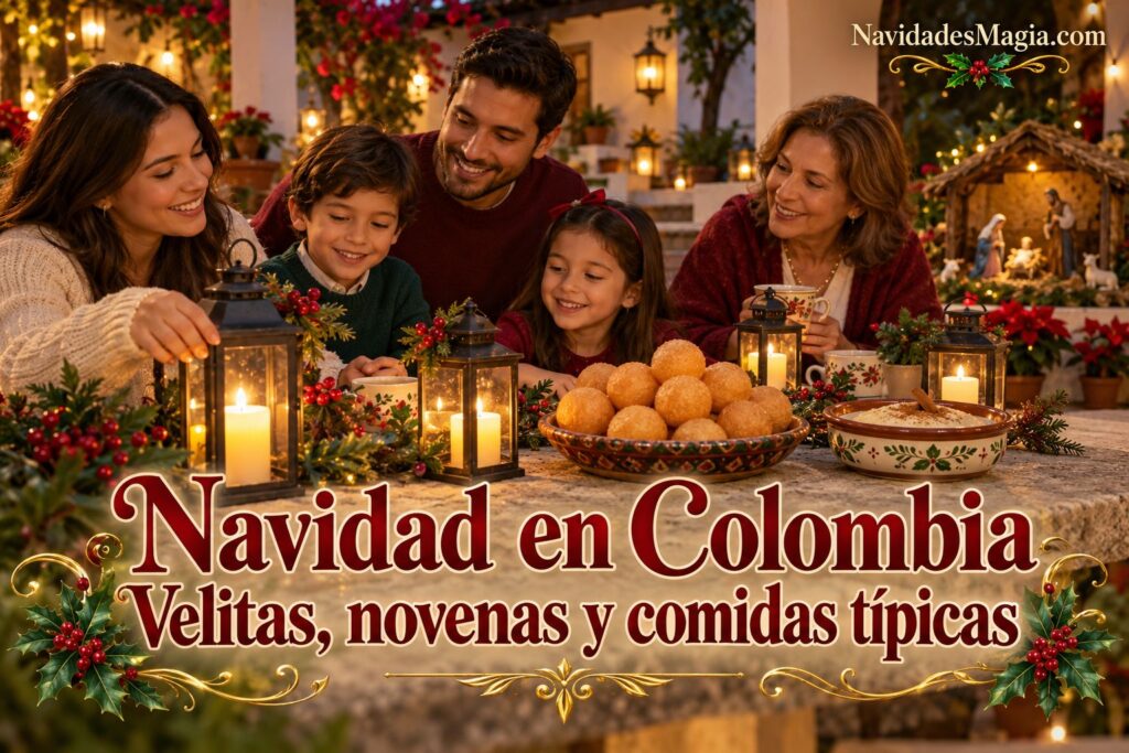 Portada ilustrada: Navidad en Colombia: velitas, novenas y comidas típicas