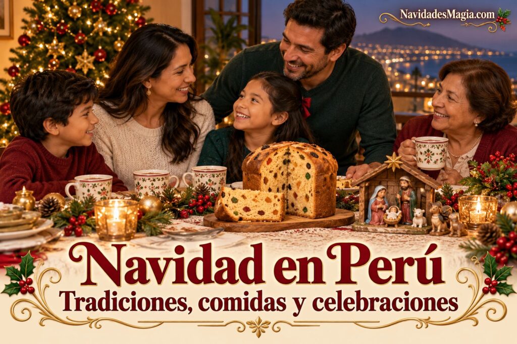 Portada ilustrada: Navidad en Perú: tradiciones, comidas y celebraciones